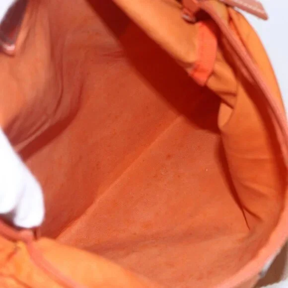 Authentic PRADA Shoulder Bag Nylon Orange Silver - Picture 3 of 16